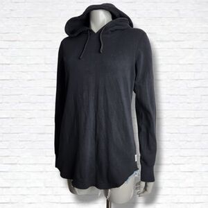 Reigning Champ Black Pull On Pima Cotton Slim Fit Hoodie Size M